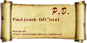 Paulicsek Dániel névjegykártya